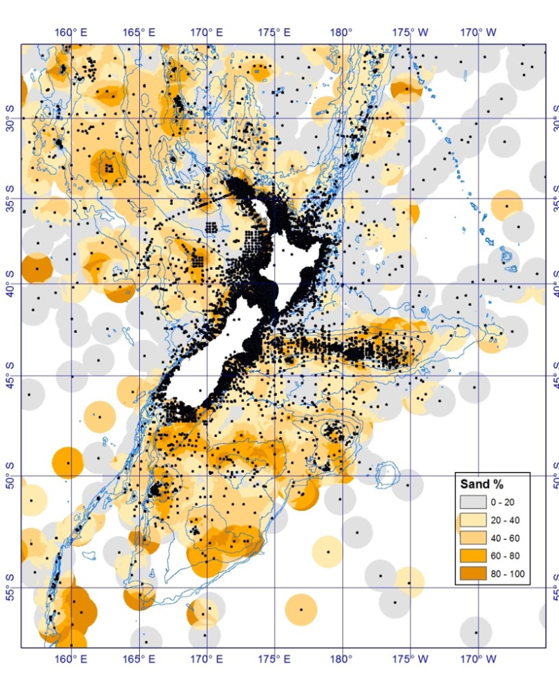 Seabed sediment spatial datasets